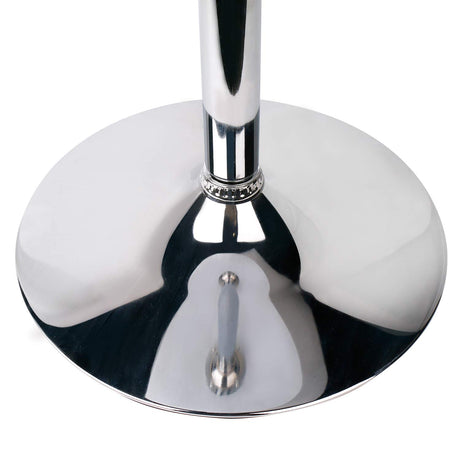 Leopard MDF Round Top Not Adjustable (41 INCHES Height) Bar Table, Pub Table with Silver Leg and Base (White) Leopard Outdoor Products