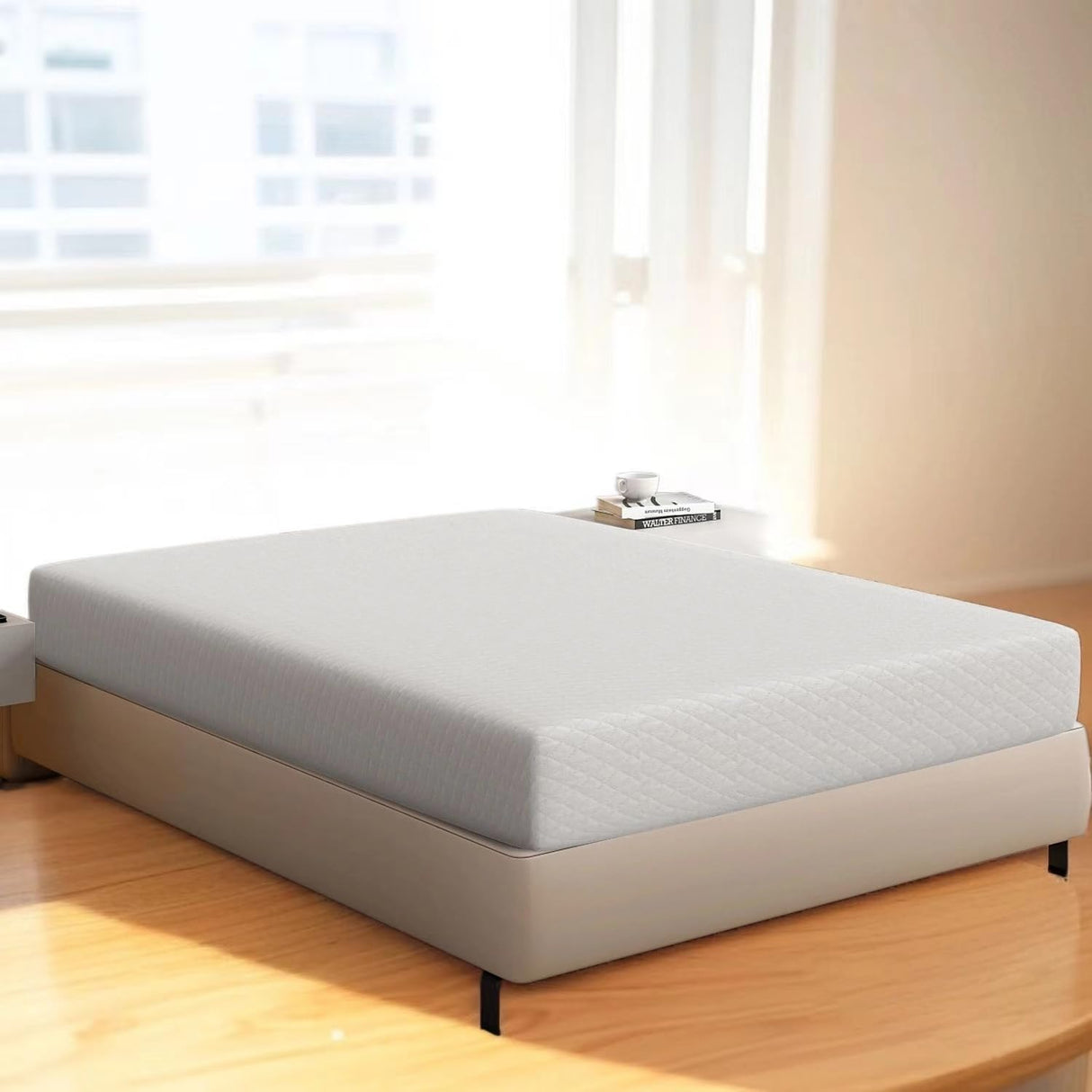 8 Inch Twin Mattress Gel Memory Foam Mattress for Cool Sleep Pressure Relief Breathable Cover Mattress Medium Firm Twin Size Mattress in a Box Cooling Gel Infused Bed Mattresses, White Generic