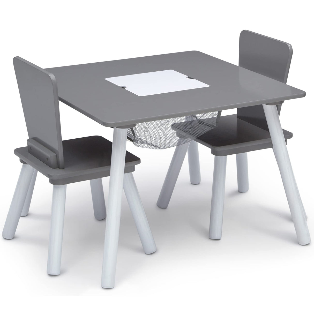 Delta Children 4-Piece Toddler Playroom Set, Grey/White Delta Children
