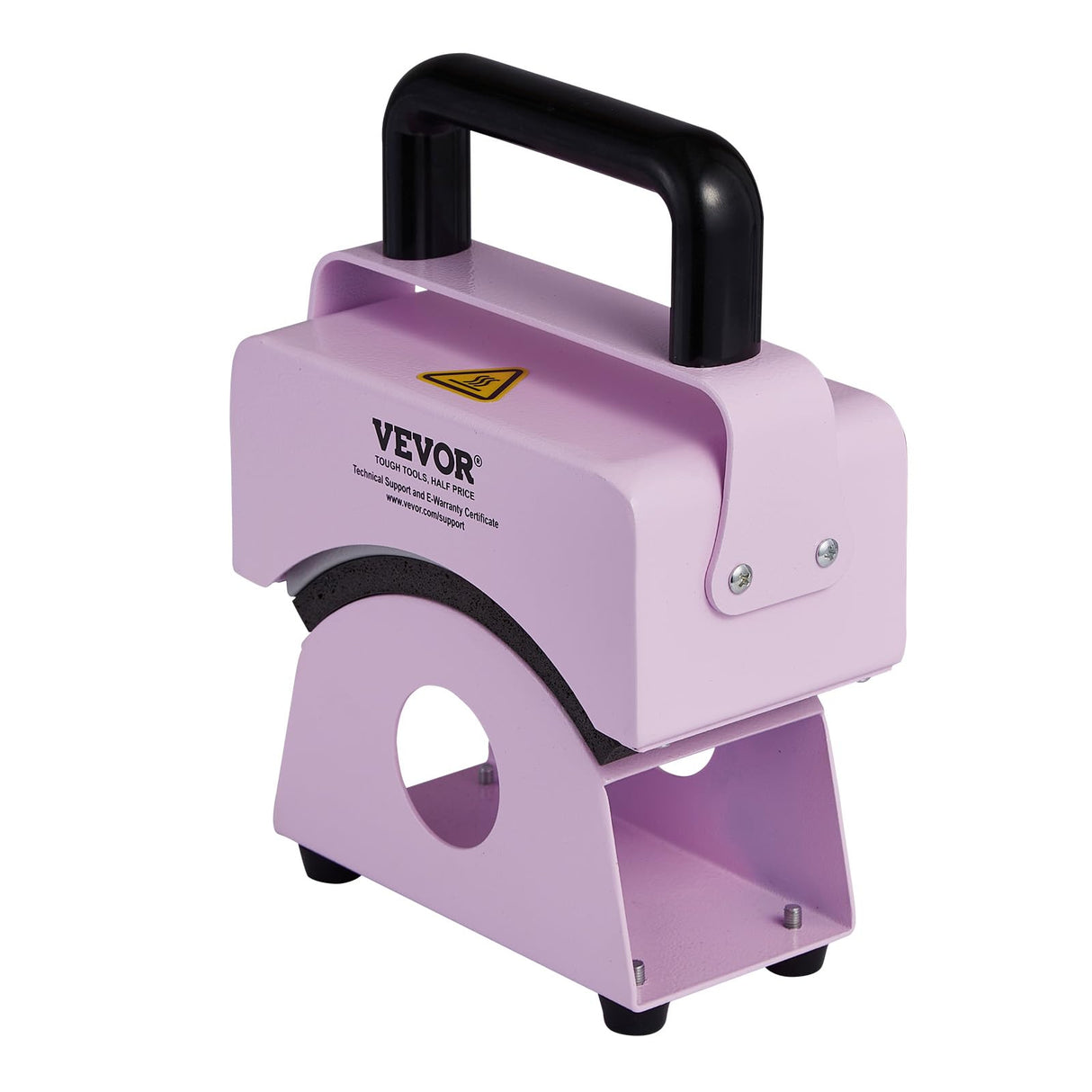 VEVOR Hat Press Machine, Mini Hat Heat Press for Caps with Integrated Control Panel, Cap Heat Press Machine with 5.9x3.15 inch Curved Heating Plate, Safety Base, and Glove, Automatic Shut-Off, Purple VEVOR