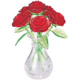 BePuzzled | Roses in Vase Original 3D Crystal Puzzle, Ages 12 and Up, Red Bepuzzled
