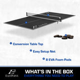 EastPoint Sports Ping Pong Conversion Top, Foldable Table Tennis Topper, Lightweight and Portable, Zero Assembly Required, Blue EastPoint Sports