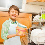 SINLAND Kids Apron with Pocket 2 Pack Adjustable Children Chef Apron for Cooking Baking Painting (M: 6-12 Years) SINLAND