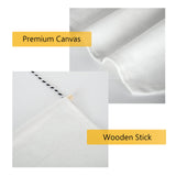 FVIEXE 8PCS Canvas Banner Blank, White Canvas Banners with Wooden Dowel, Enamel Pin Wall Display Banner Holder for Enamel Pins Lapels Badges Buttons Patches Collection, 26 x 30cm FVIEXE