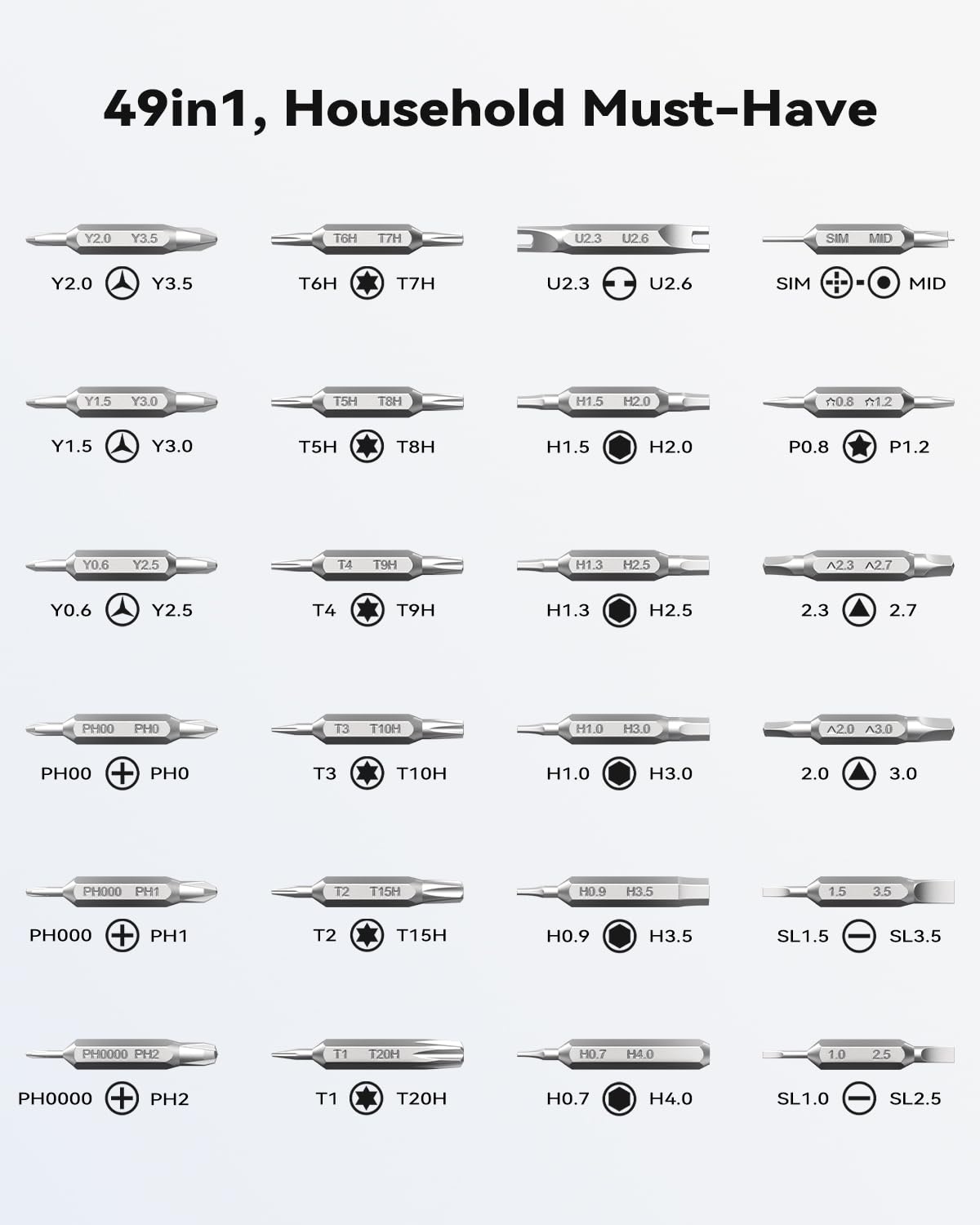 Wesdut 49-in-1 Small Screwdriver Set, [Super Durable] Tiny Torx Screwdriver Fits All Ring Doorbell, Precision Magnetic Mini Repair Tool Kit for Watch, Laptop, Eyeglass, Camera, Men Gift Screw Driver Wesdut