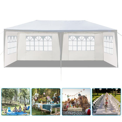 KepooMan 10' x 20' Outdoor Gazebo Canopy Waterproof Party Tent Wedding Canopy with Removable Sidewalls & Brighter Church Windows - WoodArtSupply