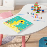 Canrichshop 4 Pack Framed Paint by Numbers Kit for Kids 8-12,Easy Kids Paint by Number Beginner,Cute Sea Animals Painting Kits for Ages 4-6,DIY Acrylic Oil Painting Kid for Wall Decor 8X8in Canrichshop