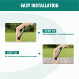 Kinchoix 45° Angle Support Brackets 8 PC 45-Degree Angle Corner Braces Inside Joint for Wood Post and Beam Desk Edge Pergola Gazebo DIY Kit Kinchoix