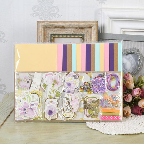 Huralona Handmade DIY Greeting Card Kits Includes 15 Blank Cards 15 Colorful Envelopes with Decoration Accessories for Craft Birthday Thanksgiving Christmas Wedding Invitation Card (Beige) Huralona