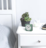 Bulova Clocks B1874, Ultra Small Travel Alarm with Snooze and Light, No Ticking, Verde,Green Bulova