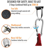 Tree Swing Hanging Straps Kit, Heavy Duty Holds 2200LBS 5FT Extra Long, with Safer Lock Snap Carabiners & Carry Pouch Bag PANGAEA