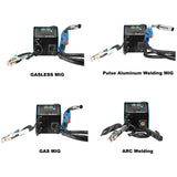 S7 Gas and Gasless 200A 110V/220V Multiprocess MIG Welder - 4-in-1 Welding Machine for Flux Cored, MIG, Lift TIG, and Stick ARC Welding Machine S7