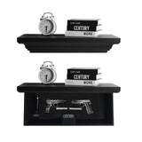 JOLLYMER Concealment Gun Shelf with Hidden Trap Door with RFID Lock, Black Floating Shelf for Living Room JOLLYMER