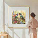 DIADAY Two Hummingbirds Diamond Art Kits for Adults, Birds Diamond Painting Kits for Adults, 5D Full Drill Round Diamond Art, DIY Gem Craft Arts Home Wall Decor Gift 12 x 12 Inches DIADAY