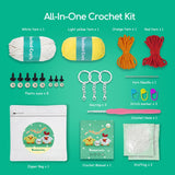 NestledCrafts Beginners Crochet Kit, Amigurumi Crochet Animal Kit, Easy Learn to Crochet with Step-by-Step Video Tutorials, 3PCS The Chick Family for Kids & Adults NestledCrafts