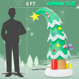 Lionoble 6 FT Christmas Outdoor Inflatable Decorations, Blow Up Christmas Tree with LED Light for Xmas Holiday Party Garden, Yard, Lawn Decor Lionoble