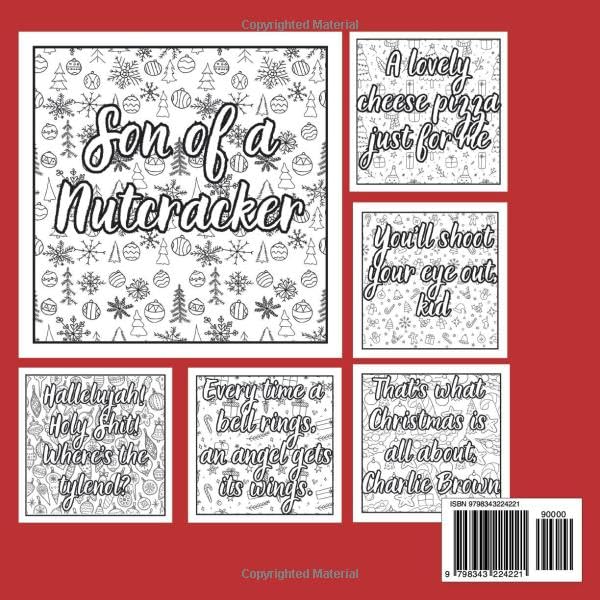 Christmas Movie Magic: Relaxing Coloring Book, full of your favorite movie quotes, great gift