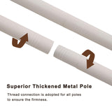 King Canopy Bed Frame, Stainless Steel Metal Size, Sturdy Post Poles Thicken Frame for Wood Bedroom Decor, White Mosqutent