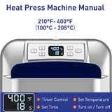 IMREN Heat Press Machine, 12" x 10" Portable Heat Press for T Shirts and Hoodies,Heat Press for Sublimation,Vinyl,Heat Transfer Project, Heat Press Machine with Heat Press Pad - Blue Imren