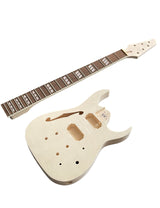 Fistrock DIY Electric Guitar Kit Beginner Kit 6 String Right Handed with Flamed Maple Veneer Top Basswood Body Hard Maple Neck Rosewood Fingerboard Chrome Hardware Build Your Own Guitar. Fistrock