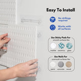 Keepo Pegboard Combination Kit, Pegboards and Accessories Modular Hanging for Wall Organizer, Crafts Organization, Ornaments Display, Nursery Storage, Peg Board (White, 22″×22″) Keepo