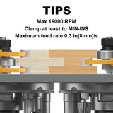 XDENGP Professional 2 PCS Tongue and Groove Router Bit Set 1/4 Inch Shank, 3 Teeth T Shape Wood Milling Cutter Woodworking Tools, Matched Oak Hardwood Floor Wainscoting Boards Joinery Router Bit XDENGP