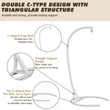 Hammock Stand Only Hammock Chair Stand Only Hanging Chair Stand Only Swing Stand Frame Outdoor Indoor Egg Chair Stand Only C Stand for Hanging Chair Swing Porch Heavy Duty (White) ARTBUSKE