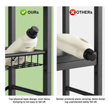 Kalrin Over-The-Toilet Storage Rack, 4-Tier Bathroom Organizer Shelf Over Toilet with Adjustable Shelf and Basket, Freestanding Space Saver Bathroom Shelves Above Toilet for Room (Pure Gray) Kalrin