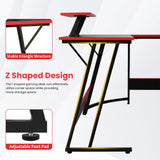 Pazidom L Shaped Gaming Desk, 50 inch Corner Desk, Office Computer Desk with Large Monitor Stand for Home Office Sturdy Writing Workstation, Easy to Assemble, Black Pazidom