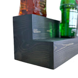 Tiered Bottle Shelf | 2 Tier Liquor Bottle Display | Bar Organization | Display Shelf | Wine Shelf | Bar Display | Kitchen Counter Shelf (24", Black) RBD Home