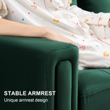 Belffin Velvet Reversible Sectional Sofa with Chaise Convertible L Shaped 4-seat Sectional Couch with Storage Ottoman Green Belffin