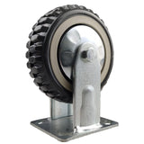 KUNMIN Set of 4 Heavy Duty Casters, 6 inch Polyurethane Ball Bearing Heavy Duty Castor, 2 Fixed Wheels & 2 Lockable Wheels, 6 inch Casters Wheel KUANMIN