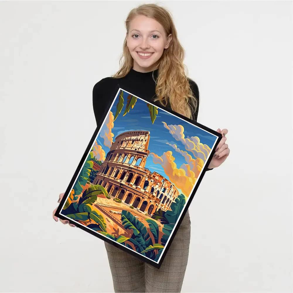 6 Pack Famous Landscape Diamond Art Kits for Adults Beginners,Full Round Drill DIY Diamond Painting Kits,Paint by Diamonds Dot Gem Art Crystal Easy,Home Wall Decor 12x16Inch Tiwabb