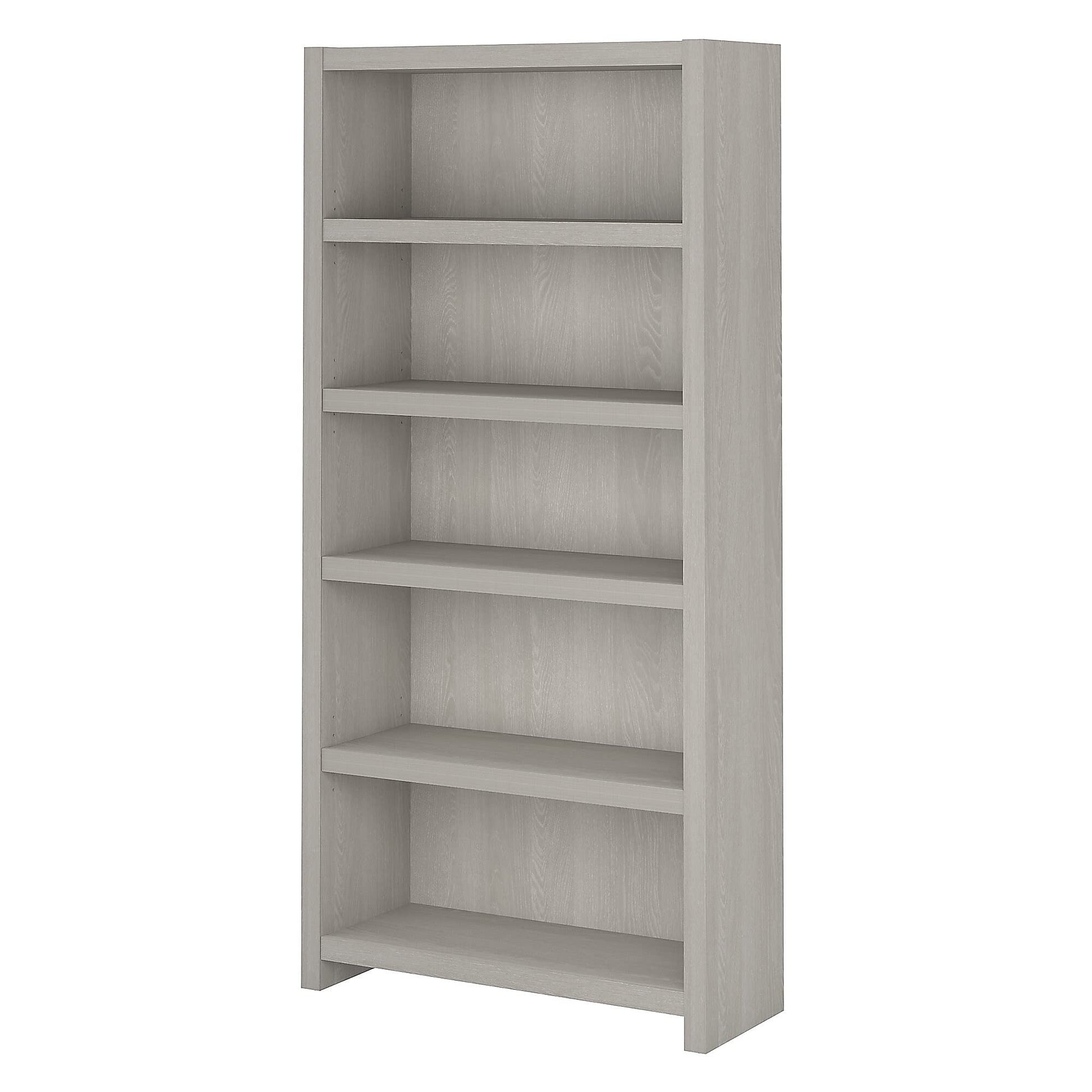 Office by kathy ireland KI60204-03 Echo 5 Shelf Bookcase, Gray Sand - WoodArtSupply