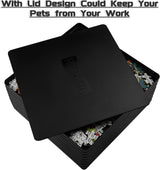 8 Sorting Trays for Jigsaw Puzzles - Fit Up to 2000 Pieces, 8"X8" Accessories, Stacking Trays - Gift for Puzzlers (Black) WISHDIAM