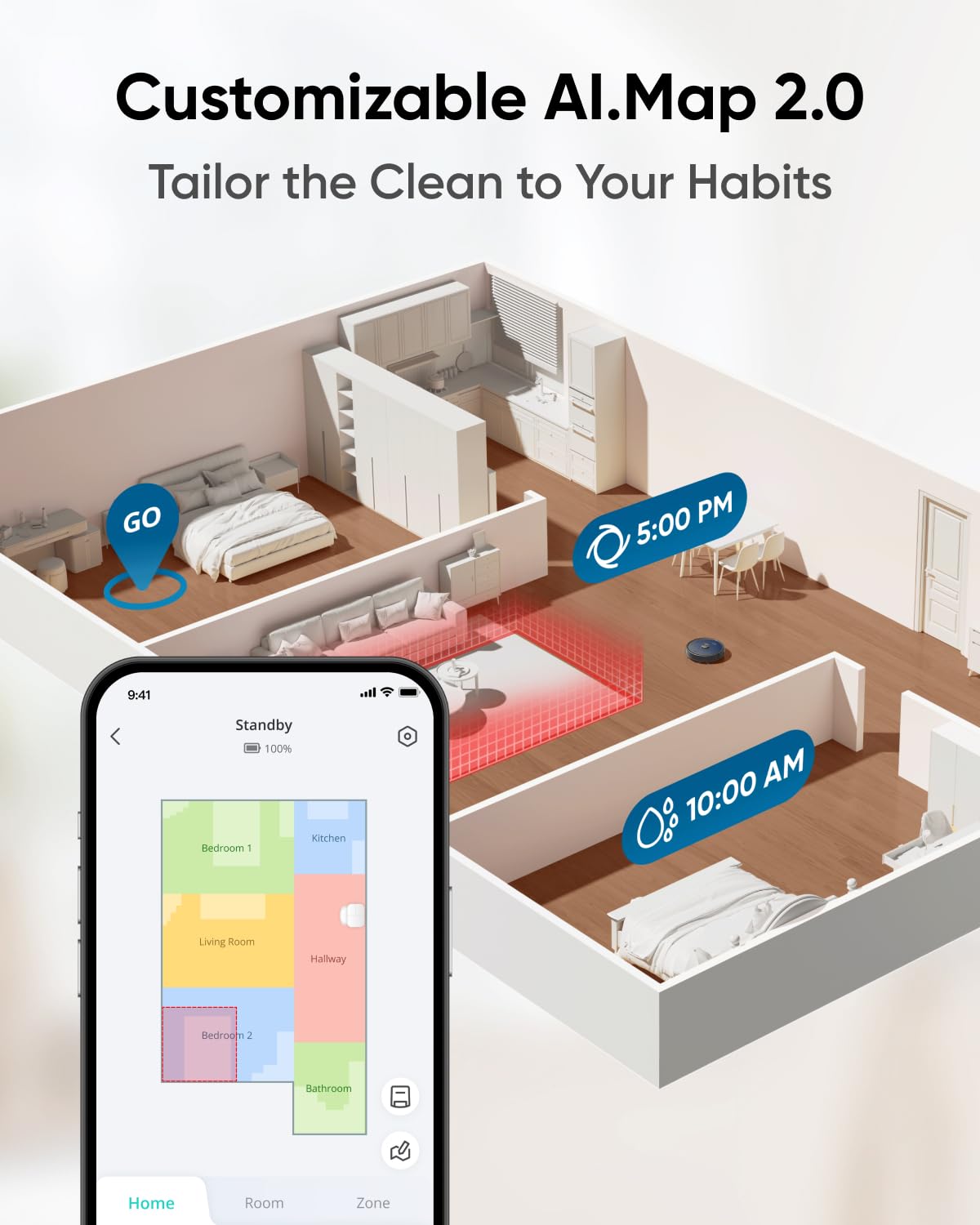 eufy X10 Pro Omni Robot Vacuum and Mop Combo, 8,000 Pa Suction, Dual Mops with 12 mm Auto-Lift and Carpet Detection, AI Obstacle Avoidance, Auto Mop Washing, Auto Drying, Self-Emptying, Self-Refilling eufy