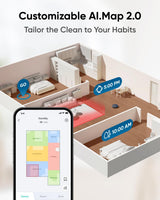 eufy X10 Pro Omni Robot Vacuum and Mop Combo, 8,000 Pa Suction, Dual Mops with 12 mm Auto-Lift and Carpet Detection, AI Obstacle Avoidance, Auto Mop Washing, Auto Drying, Self-Emptying, Self-Refilling eufy
