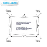 Patio Paradise 5' x 15' Sun Shade Sail Rectangle Canopy Patio Cover Sunlight Block Awning Heavy Duty Commercial Grade for Backyard Lawn Garden Outdoor Activities, Beige Patio