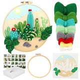 Hilsayum Succulent Needle Felting Kit Beginner,Cactus Felting Kits for Beginners Adult,Needle Felting Wool Kit Wool Painting Kit