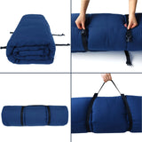 Cot Mattress Topper (Improved Thickness), Quilted Cot Pads for Camping, Soft Comfortable Sleeping Cot Mattress Pad Only, Camping Mattress Pad 75"x30" for Camp Cot/Rv Bunk/Narrow Twin Beds, Navy SPRINGSPIRIT