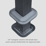 Domi 14x20FT Outdoor Gazebo, Hardtop Gazebo with Galvanized Steel Double Roof, Metal Gazebos with Drainage System Patio Pergola for Patio Deck Backyard,Curtain and Netting,Gray domi outdoor living