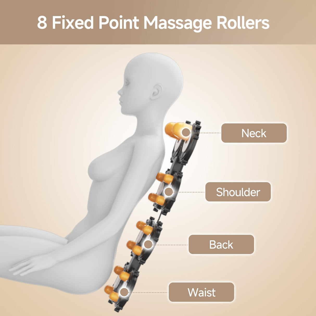 Real Relax Full Body Massage Chair, Zero Gravity Massage Recliner Chair with 6 Auto Modes, Full Body Airbags, Bluetooth, Fit Office and Home, Brown Real Relax