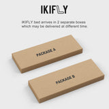IKIFLY Dark Grey King Bed Frame with LED Storage Headboard, Charging Station & 4 Drawers IKIFLY