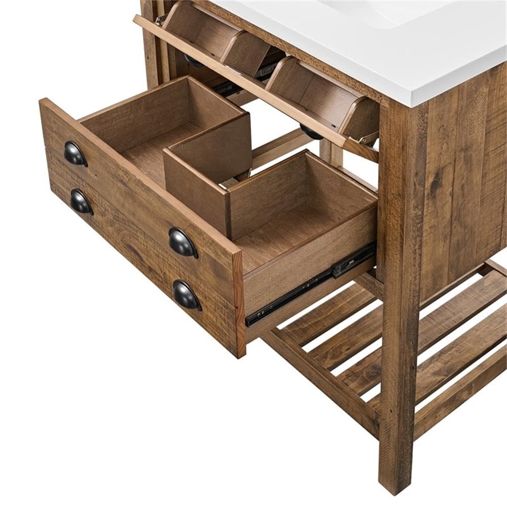 Martin Svensson Home Monterey 31" Wood Single Bathroom Vanity Natural Brown Martin Svensson Home