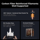 Creality K1C 3D Printer, 2024 New Version 600mm/s High-Speed Auto Leveling Clog-Free Robust Direct Extruder K1 SE Upgraded 3D Printer with AI Camera 300°C Printing Support Carbon Fiber Filaments Creality