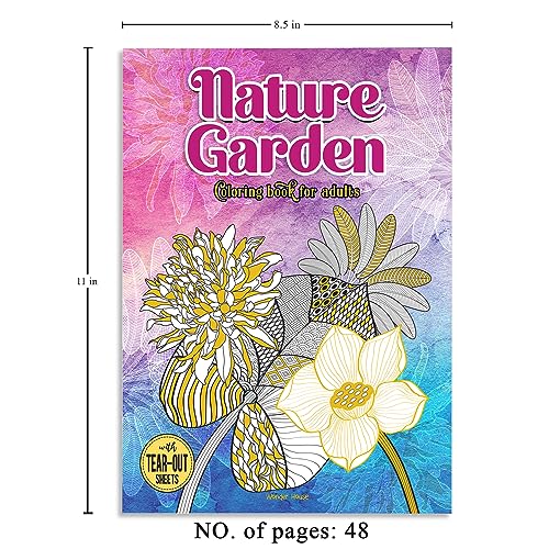 Nature Garden: Coloring Book For Adults WoodArtSupply