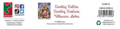 Ceaco - Larry Jones - Caroling Critters - 500 Piece Jigsaw Puzzle