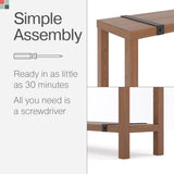 Modern Farmhouse Entryway Table - Skinny Console Table with Storage & Metal Details – Behind Couch Sofa Table - Small Hallway Table - Wood Entry Table - Industrial Farmhouse Decor (Medium Oak Finish) Stead