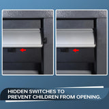 JZD Metal Tool Storage Cart on Wheels, 4 Lockable Drawers, Tool Cabinet Organizer for Garage Workshop, Black & Grey JZD