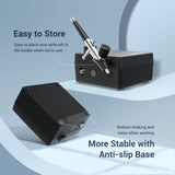 imyyds 40PSI Airbrush Kit with Compressor, Stepless Adjustable Air Brush Kit with Air Compressor, Portable Airbrush Gun Kit, Airbrush Compressor Kit for painting, Nails, Modeling, Cake imyyds